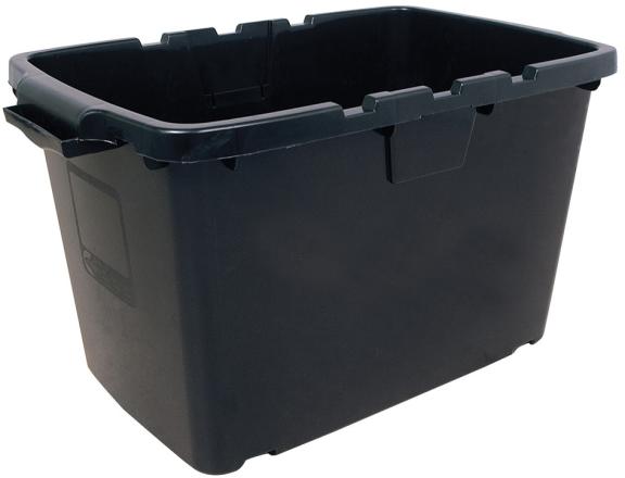 black recycling box