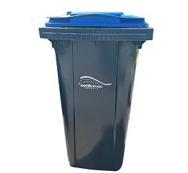 240 litre grey wheelie bin