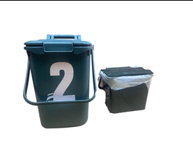 Food waste bin and caddy