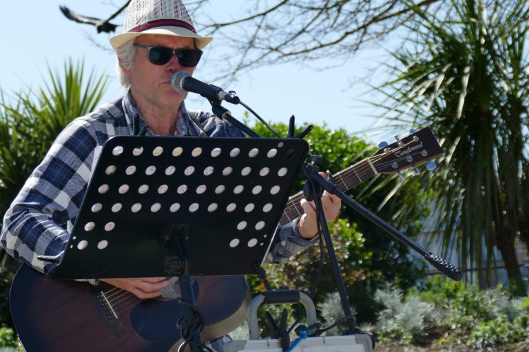 Busker in Barnstaple (Photo credit Lee Aston)