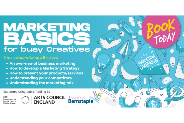 Promotional graphic for first Marketing course