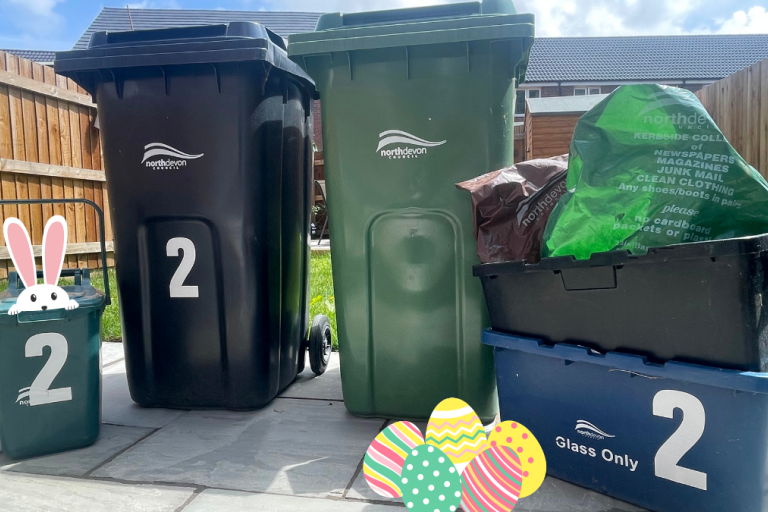 waste and recycling bins